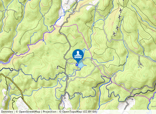 Lac Du Lampy sur la carte