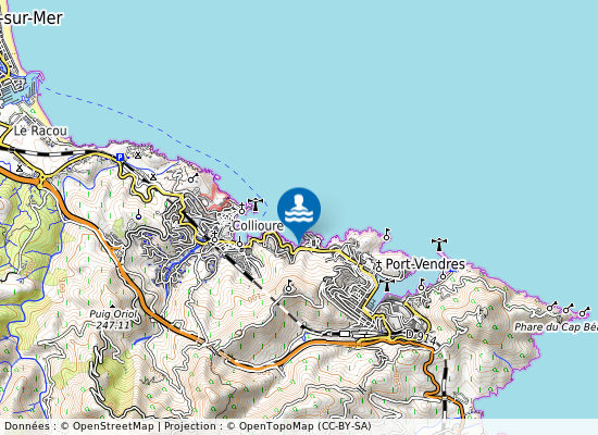 Plage Des Batteries sur la carte