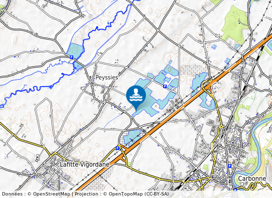 Baignade Amenagee La Source Carbonne sur la carte