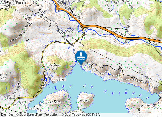 Lac Du Salagou-Les Vailhes sur la carte