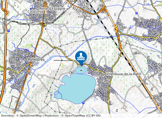 Plage Centrale (Retenue Touristique) sur la carte