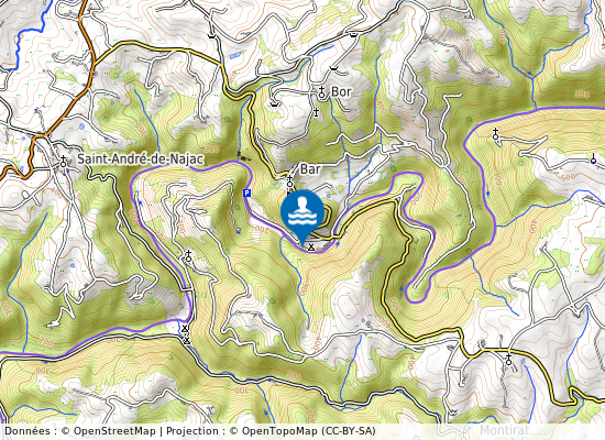 Cessetieres sur la carte