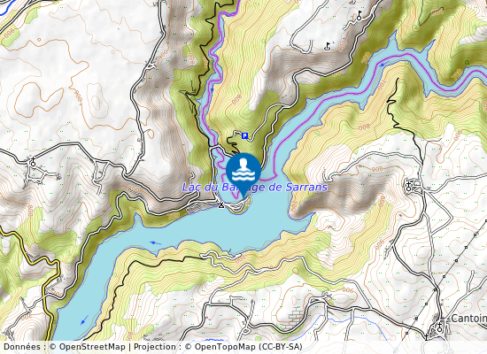 Presqu Ile De Laussac sur la carte