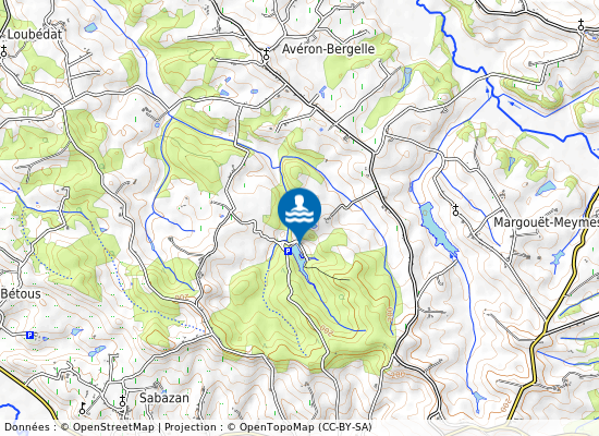 Lac De La Foret sur la carte