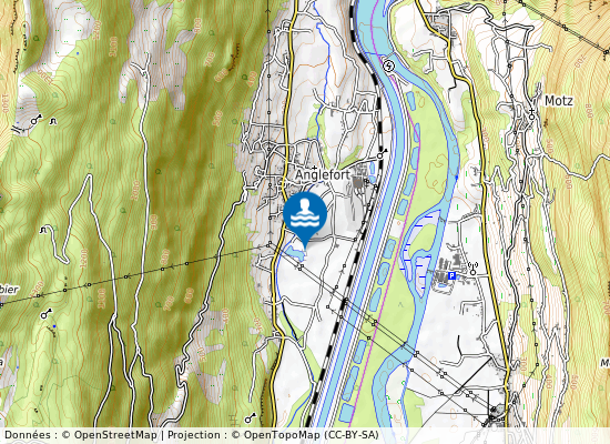 Plan D Eau D Anglefort sur la carte