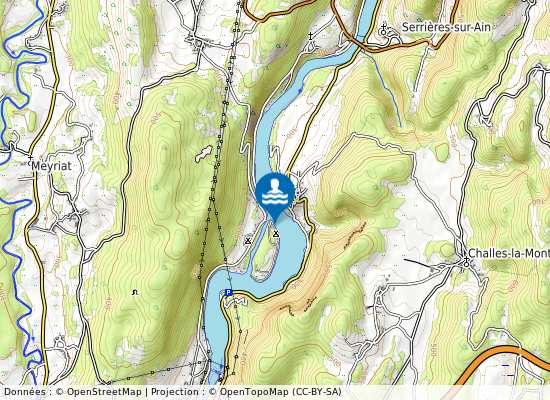 Hautecourt-Romaneche - Plage De L Ile Chambod Riviere D Ain sur la carte