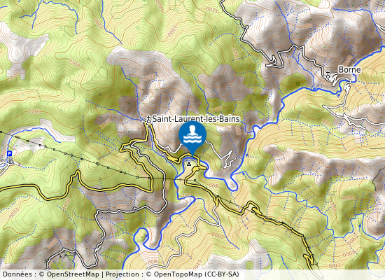 La Borne Au Camping Le Ceytrou sur la carte