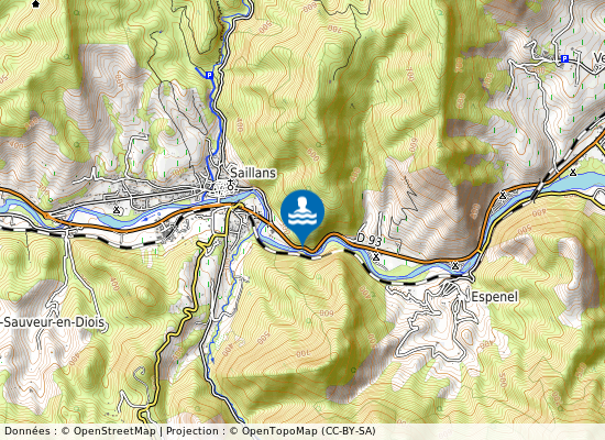 Drome De Espenel A Saillans sur la carte