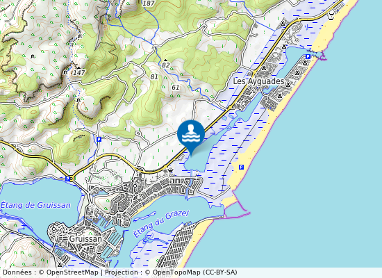 Etang De Mateille sur la carte