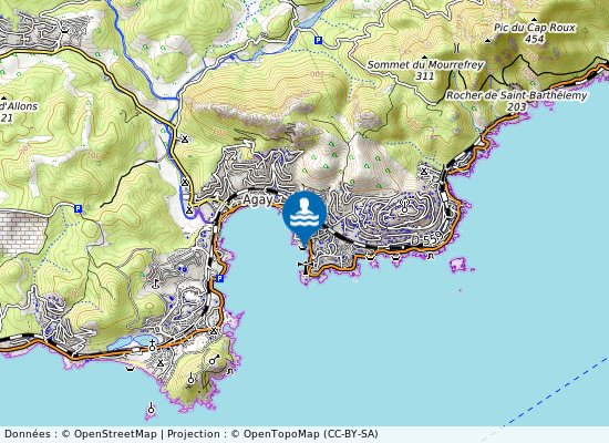 Plage La Baumette sur la carte