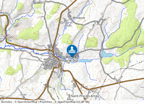 Etang Fouche sur la carte