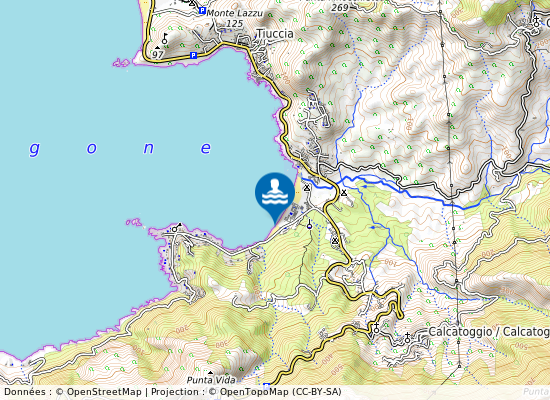 Plage Du Stagnone sur la carte