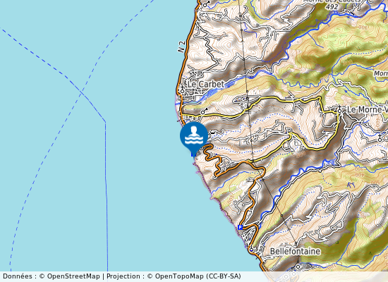 Carbet Sud sur la carte