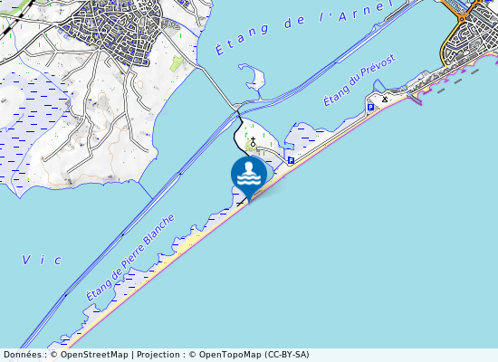 Maguelone Ouest - Le Pilou sur la carte