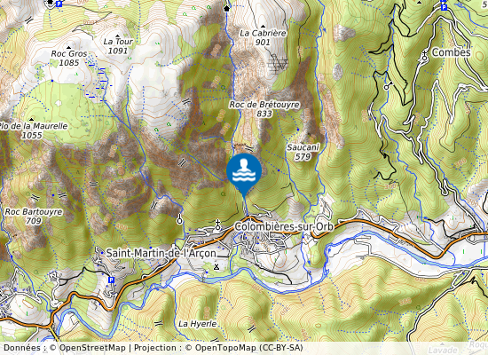 Arles-Gorges sur la carte