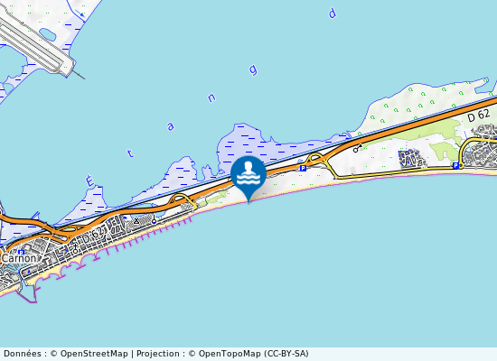 Carnon - Les Dunes sur la carte
