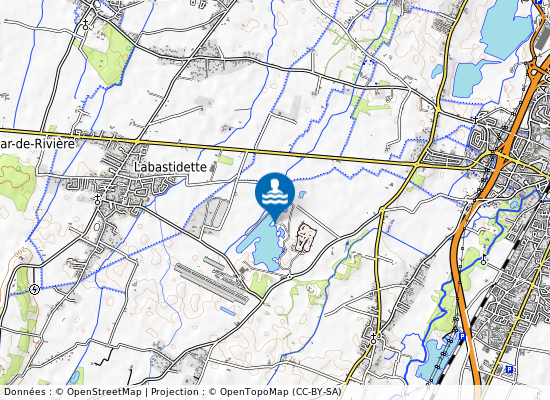 Baignade Lac Des Bonnets Muret sur la carte