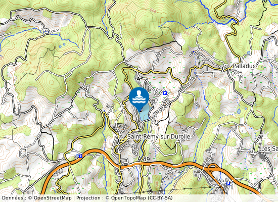 Plan D Eau De St Remy : Cote Bar sur la carte