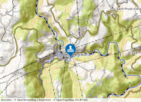 Allier Rive Gauche Base Canoe sur la carte