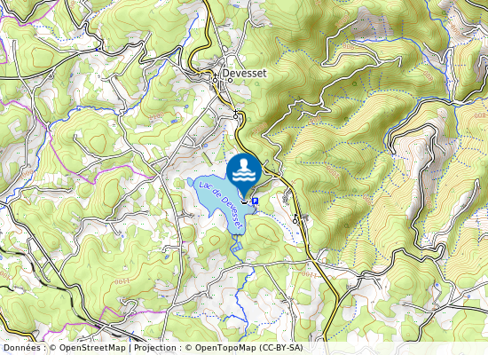 Le Lac De Devesset sur la carte