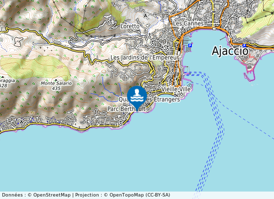 Plage Trottel sur la carte