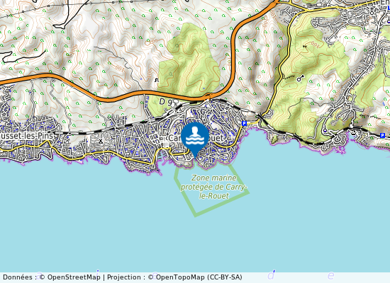 Cap Rousset sur la carte