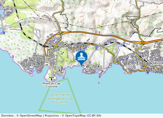 Plages De La Saulce Et De Sainte Croix sur la carte