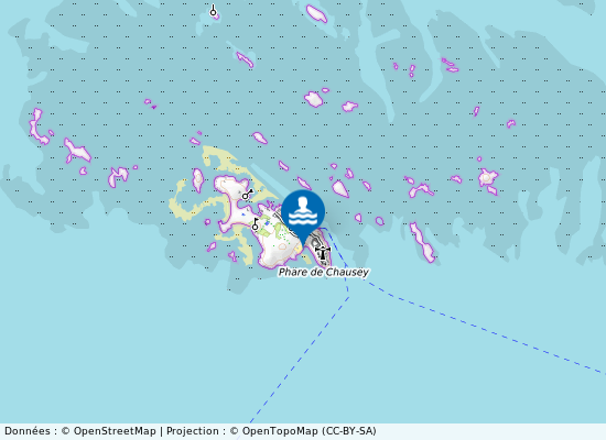 Iles De Chausey - Port-Marie sur la carte