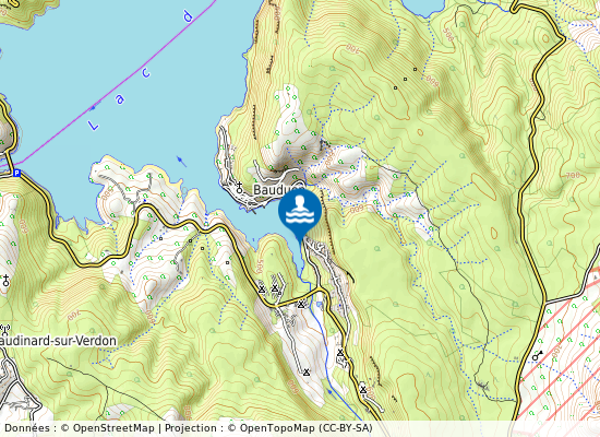 Proximite Lac sur la carte