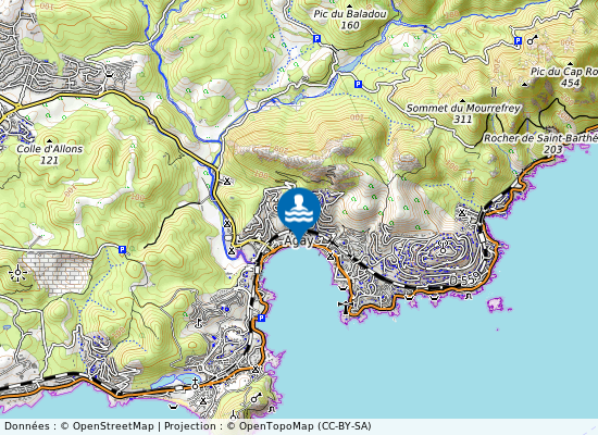 Plage Agay sur la carte