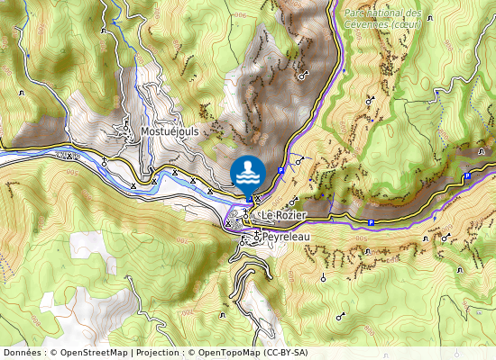 Pont Du Rozier sur la carte