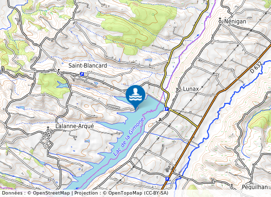 Barrage De La Gimone sur la carte