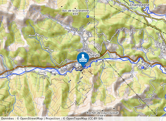 L Ardeche Au Pont Du Diable sur la carte