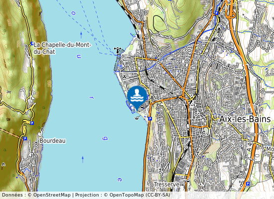 Plage Municipale D Aix Les Bains Aqualac sur la carte