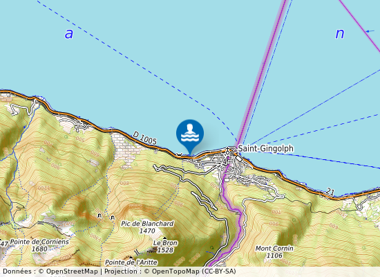 Saint-Gingolph  Municipale sur la carte