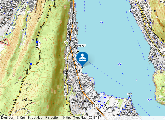 Sevrier  Les Choseaux_Clos Berthet sur la carte