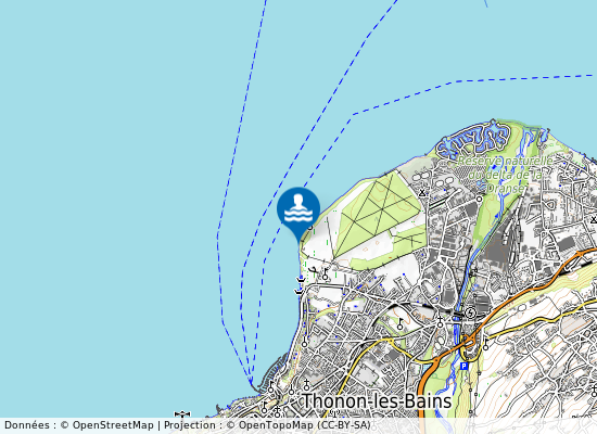 Thonon  Pinede sur la carte