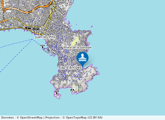 Garoupe Ouest sur la carte