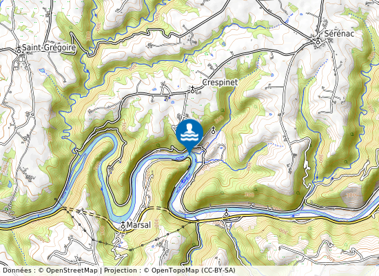 Baignade Du Roc Blanc sur la carte