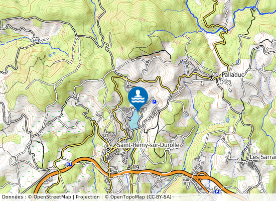 Plan D Eau De St Remy : Cote Tennis sur la carte