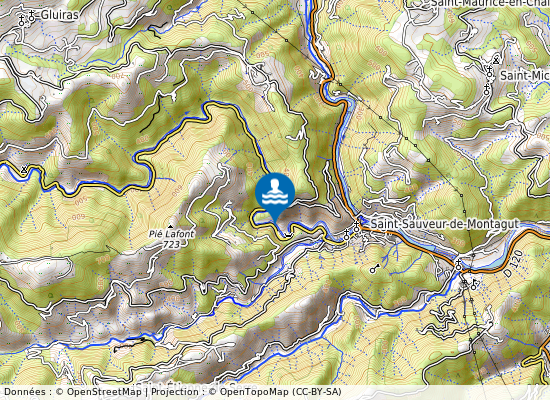 La Glueyre A La Plage De Fontugne sur la carte