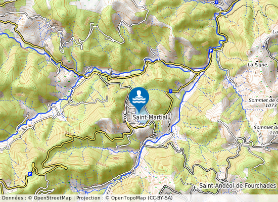 Le Lac De St Martial sur la carte