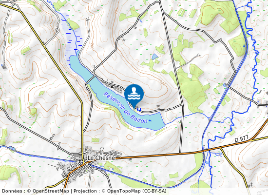 Lac De Bairon sur la carte