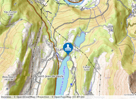 Laffrey - Lac De Laffrey - Plage Nord sur la carte