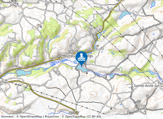 Meyrieu Les Etangs - Base De Loisirs Du Moulin sur la carte