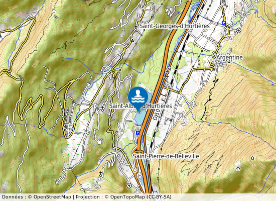 Plan D Eau Des Hurtieres sur la carte