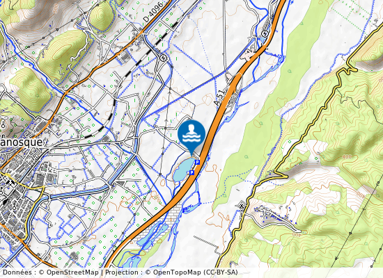 Plan D Eau Des Vannades sur la carte
