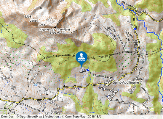 Lac De Saint Apollinaire sur la carte