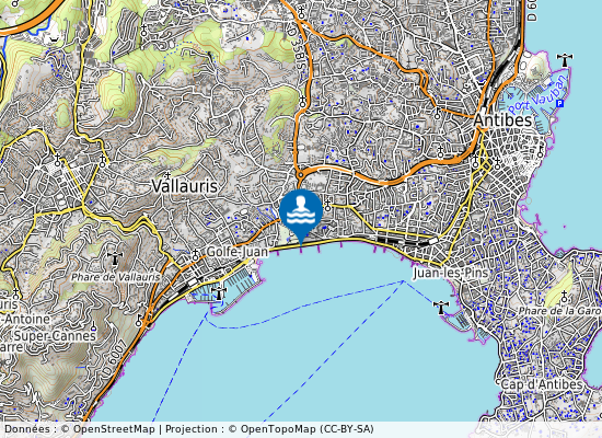 Antibes Les Pins Ouest sur la carte