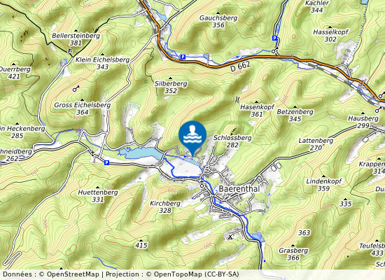 Etang De La Base De Plein Air Du Ramstein sur la carte